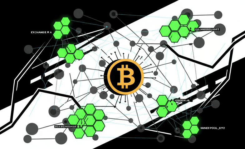 Bitcoin De-anonymization blockchain analysis diagram